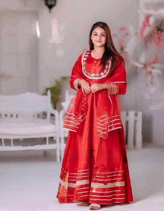 3 Pcs Women S Stitched Fancy Katan Silk Plain Maxi - Chohan Shopping Center