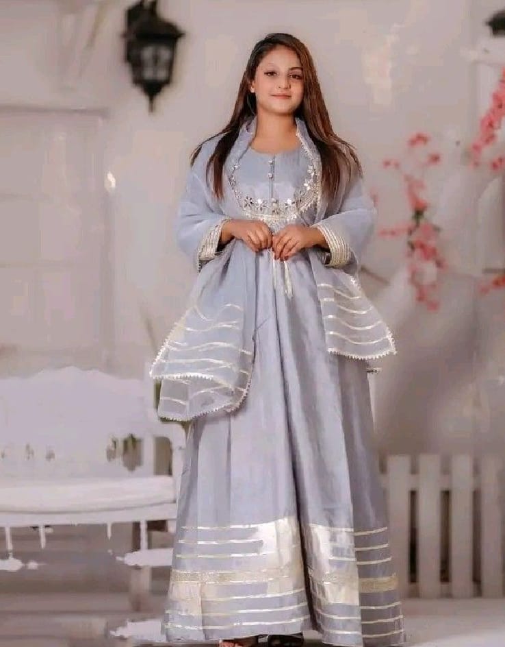 3 Pcs Women S Stitched Fancy Katan Silk Plain Maxi - Chohan Shopping Center