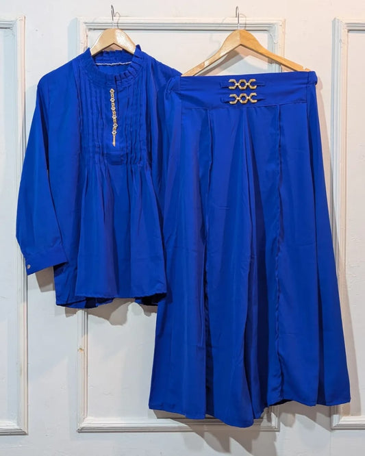 Stylish 2-Piece Womenβs Dress β Elegant Top with Flared Skirt | Party & Casual Wear