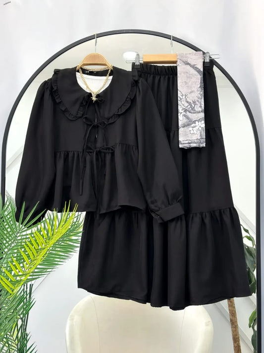 Girls Two-Piece Dress Set | Stylish Top and Skirt Outfit | Casual & Party Wear