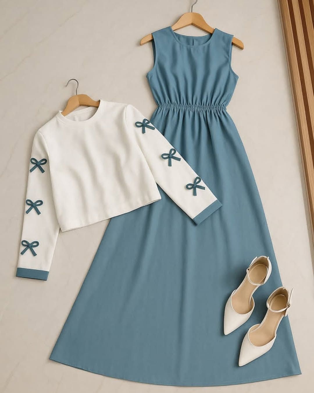 Trendy 2 Piece Women’s Dress with Long Maxi & Stylish Top – Elegant Casual & Party Wear Outfit