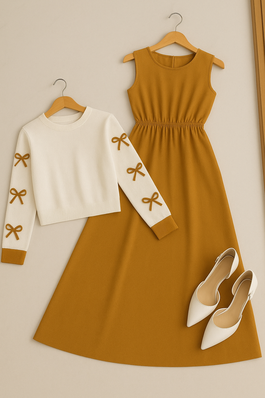 Trendy 2 Piece Women’s Dress with Long Maxi & Stylish Top – Elegant Casual & Party Wear Outfit