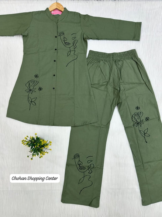 "Trendy Two-Piece Suit for Women – Stylish Shirt & Trouser Set" - Chohan Shopping Center