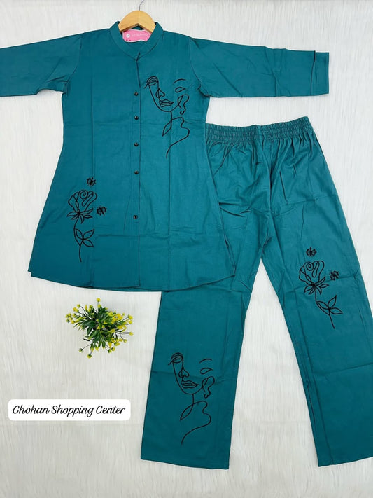 "Trendy Two-Piece Suit for Women – Stylish Shirt & Trouser Set" - Chohan Shopping Center