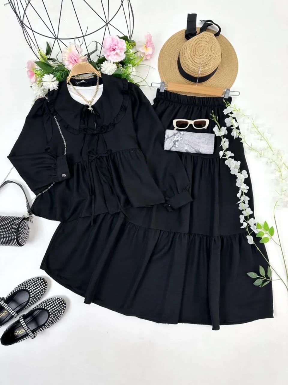 Girls Two-Piece Dress Set | Stylish Top and Skirt Outfit | Casual & Party Wear